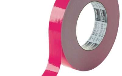 日本中山 TRUSCO TLK 2533P荧光线胶带25mmx33m粉色