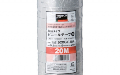 日本中山 TRUSCO  TM 1920 GY-10P脱铅型塑料带19×20米灰10卷