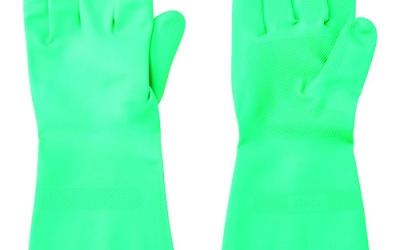 日本中山 TRUSCO TNG45-M天然橡胶厚手套无衬毛M尺寸绿色