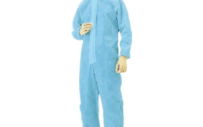 日本中山 TRUSCO TPC-LL-B无纺布一次性保护服LL尺寸蓝色