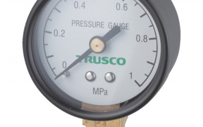 日本中山 TRUSCO TP-G50A　圧力計　表示板径Φ５０　立型口径Ｒ１／４表示