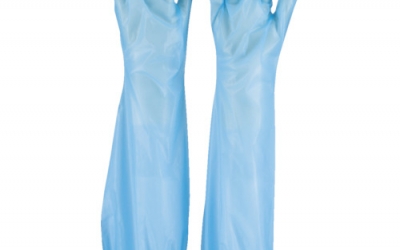 日本中山 TRUSCO TPL-60-B一次性聚乙烯长手套蓝色（30枚装）