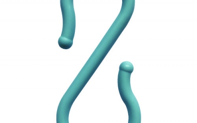 日本中山 TRUSCO TPSH100-LB塑料挂钩100mm浅蓝色2个装