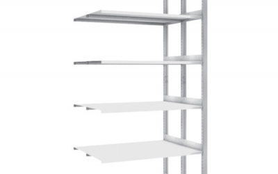 日本中山 TRUSCO   BS-DD63Y-5B   　複柱書架　複式　Ａ４横　Ｗ９００ＸＤ３２０ＸＨ１９４４　５段　連結　