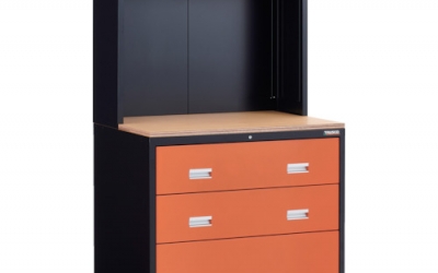 日本中山TRUSCO TWK-903S-UT2 TWK型柜900X650XH1800 3层上架S钢轨黑色