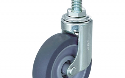 日本中山TRUSCO TYEFT-75ELB 省音脚轮(螺杆式)自如φ75弹性体车