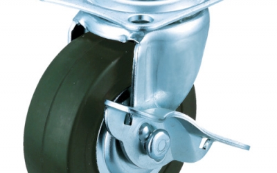 日本中山TRUSCO TYGB-38 脚轮TYG系列通用SP带橡胶车38 mm