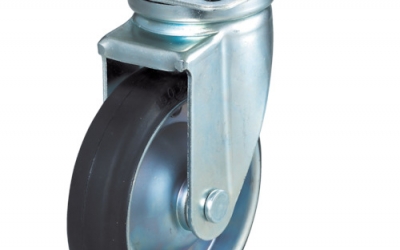 日本中山TRUSCO TYEJ-100 导电性橡胶脚轮自如Φ100