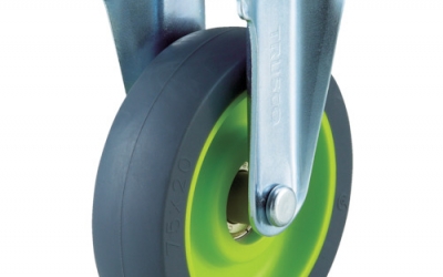 日本中山TRUSCO TYER-75ELB-WC-LGN Weego专用固定脚轮φ75灯绿色