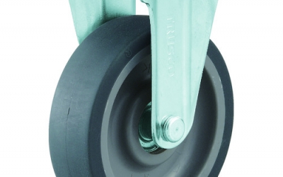 日本中山TRUSCO TYER-75ELB 周围君用省音脚轮Φ75弹性体车固定