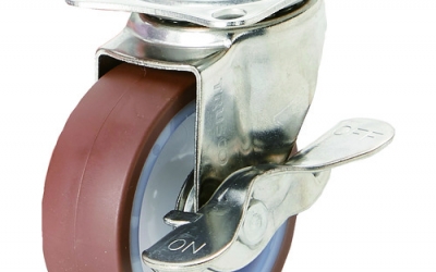 日本中山TRUSCO TYSUB-SUS-75 脚轮TYS系列-全不锈钢自由SP聚氨酯Φ75