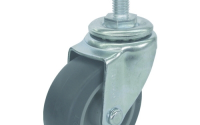 日本中山TRUSCO TYST-100EL 脚轮螺丝M16×40弹性体车φ100