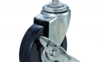 日本中山TRUSCO TYSST-100RHES 拧入导电橡胶脚轮支架自由SΦ100