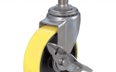 日本中山TRUSCO TYST-100NUES 拧入防静电聚氨酯铸钢金属配件带SΦ100