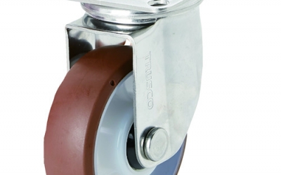 日本中山TRUSCO TYSU-SUS-75 脚轮TYS系列-全不锈钢自如聚氨酯Φ75