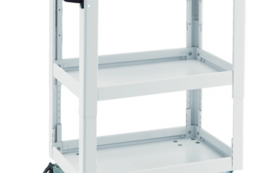 日本中山TRUSCO DLWS-A963-W 工具面包车高度调节式600X400白色