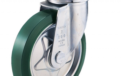 日本中山TRUSCO TUJ-100 压制聚氨酯脚轮自在Φ100