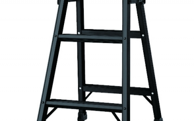 日本中山TRUSCO BKK-090 梯子兼用梯子黑色高度0.81m