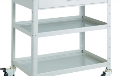 日本中山TRUSCO BDW-962TY-W 工具面包车面包车600X400顶板深型带1段抽屉白色