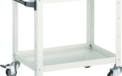 日本中山TRUSCO BDW-763U-W 工具旅行车面包车600X400XH740聚氨酯车轮白色