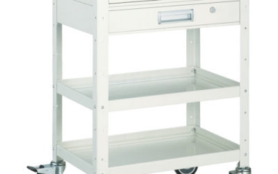 日本中山TRUSCO BDW-963V2U-W BDW-BDW-963V2U-W BDW-600×400抽屉2级聚氨酯车轮白色