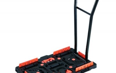 日本中山TRUSCO BT700KJ5H-E100T 连接式树脂平台车甲壳虫700X450自如5轮拆装式手柄用栅栏固定的钎焊