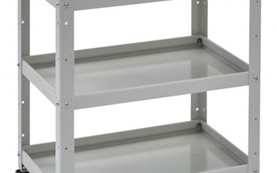 日本中山TRUSCO_BDW-R763-W_小型物品架载重车固定型600 X400 3段白色