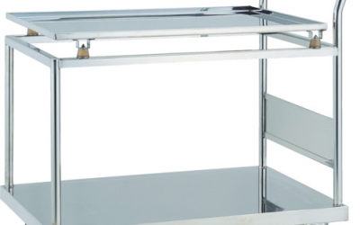 日本中山TRUSCO__SBSD-9060-T2-TBU__不锈钢台车SUS304防震台车900X600 2段防静电U车轮