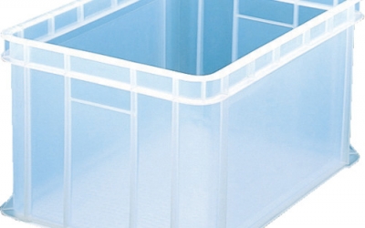 日本中山TRUSCO__S-36B__S型透明集装箱36L透明蓝色