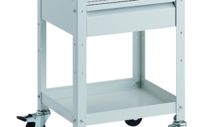 日本中山TRUSCO__RBW-642V W__工具货车兔货车400X350抽屉1级橡胶车轮白色