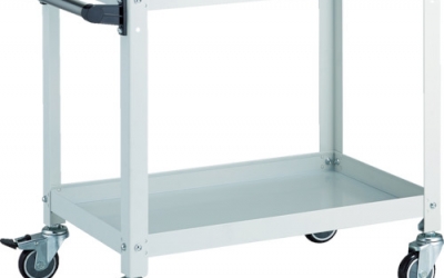 日本中山TRUSCO__RBW-662 HU W__拉位货车600×400×H600带手柄的聚氨酯车轮白色