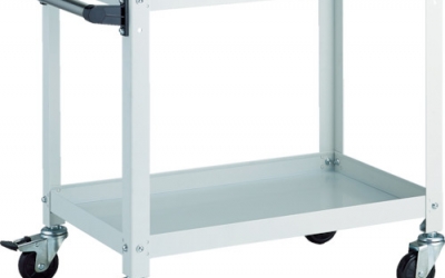 日本中山TRUSCO__RBW-662H W__工具货车兔货车600X400带方向盘的橡胶车轮白色