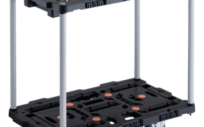 日本中山TRUSCO BT720J5S2-E100T 连接式树脂制2段台车甲壳虫700X450自在5轮内2轮挡块固定无钎焊手柄