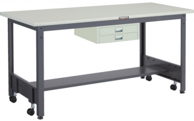 日本中山TRUSCO CFWS-0960UDC2 CFWS型工作台900X600XH740带薄型2段抽屉