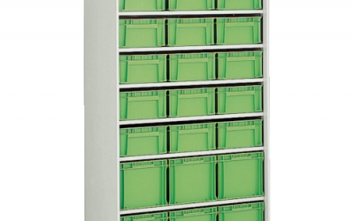 日本中山 TRUSCO 607CF-B18C6GR 零件箱带CF型F-2GRX 18件F-3GRX 6件