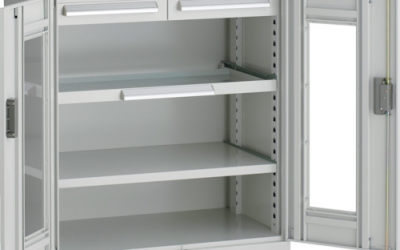 日本中山 TRUSCO  DX-31AG-W  　ＤＸ型スライド工具キャビネット　８８１Ｘ５５１ＸＨ１０００　スライド１段　アクリル扉　ホワイト色　