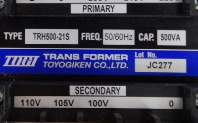 日本走空运 TOGI 东洋技研 变压器 TRH200-22S  TRH300-22S   绝缘种类F