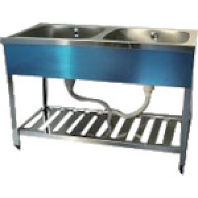 （株）東製作所 HPC2-1200 アズマ　二槽シンクＢＧ無ホース付　１２００×６００×８００