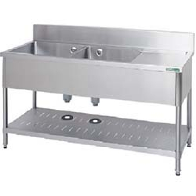 タニコー（株） TX-2SL-120 タニコー　水切り付ニ槽シンク