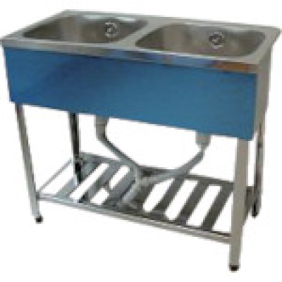 （株）東製作所 KPC2-900 アズマ　二槽シンクＢＧ無ホース付　９００×４５０×８００
