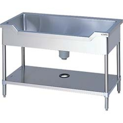 （株）マルゼン BSF1-156N マルゼン　舟型シンク　バックガードなし１５００×６００×８００（ホース付）