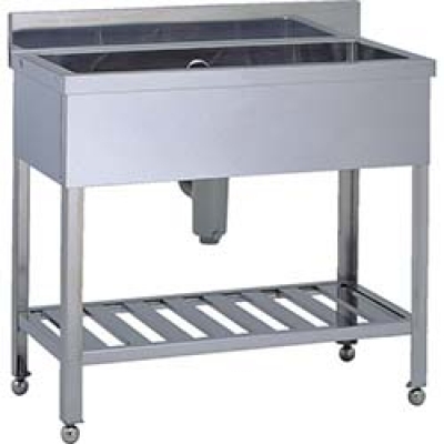 （株）東製作所 KPOM1-900-R アズマ　引出し付一槽水切シンク右水槽　９００×４５０×８００