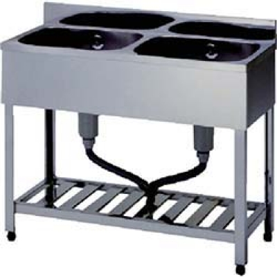 （株）東製作所 HPC2-1800 アズマ　二槽シンクＢＧ無ホース付　１８００×６００×８００