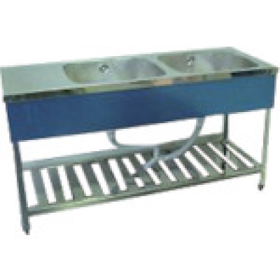 （株）東製作所 HPMC2-1500-R アズマ　二槽水切シンクＢＧ無ホース付右シンク　１５００×６００×８００