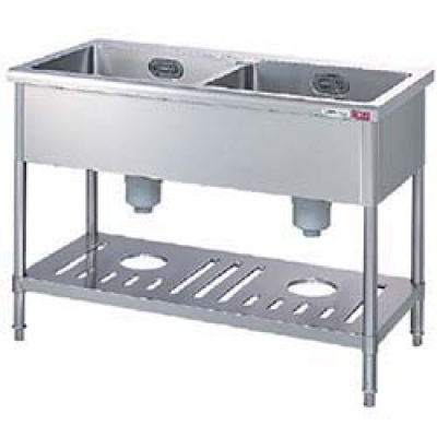 タニコー（株） TTS-2S-90NB タニコー　二槽シンク（ホース２本付）