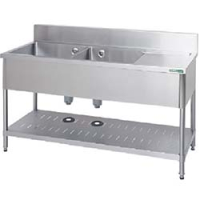 タニコー（株） TX-2SL-180 タニコー　水切り付ニ槽シンク