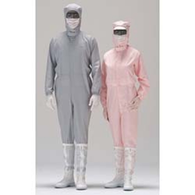 日本绿安全 MIDORI C1515P-4L ミドリ安全　立体裁断構造超静電クリーンウェア