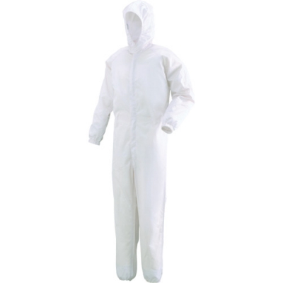 日本绿安全 MIDORI C1351W-LL ミドリ安全　フード一体型クリーンウェア