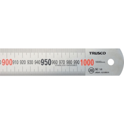 日本中山 TRUSCO  TSU-100 ＴＲＵＳＣＯ　直尺シルバースケール　１０００ｍｍ
