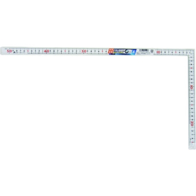 シンワ測定（株） 11176 シンワ　曲尺平ぴた　ホワイト　１尺６寸　表裏同目